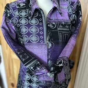 Lavender tones tapestry zip up